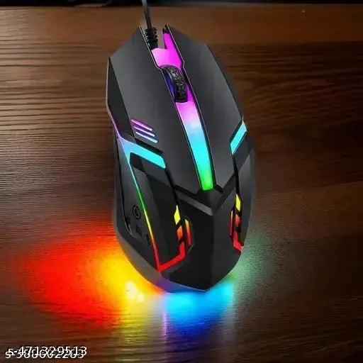 𝐆𝐚𝐦𝐢𝐧𝐠 𝐌𝐨𝐮𝐬𝐞, 3 Buttons RGB Light Sports Design for Laptops & PC Wired Optical Gaming Mouse