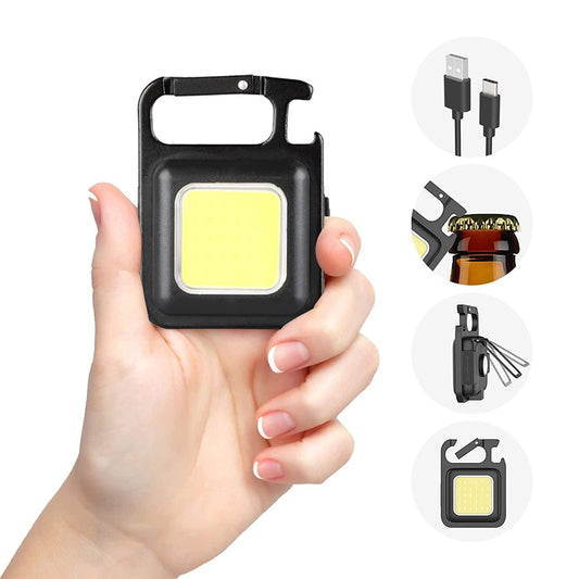 𝐌𝐢𝐧𝐢 𝐋𝐄𝐃 𝐂𝐎𝐁 𝐅𝐥𝐚𝐬𝐡𝐥𝐢𝐠𝐡𝐭 , Keychain Light, 500 Lumen Rechargeable Flashlights